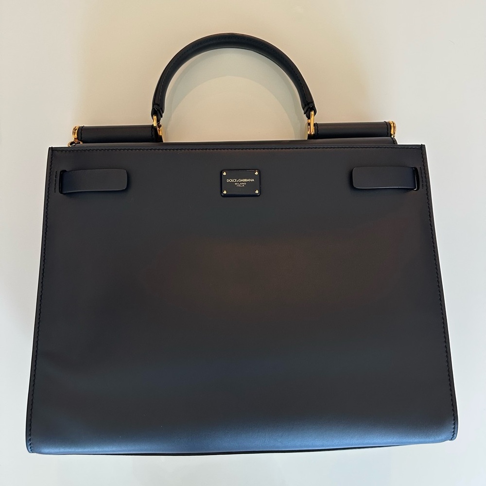 Dolce & Gabbana Navy medium Sicily 62 with Gold Accents